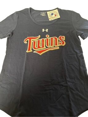 Under Armour Women’s Active MLB (Twins) Logo T-Shirt - Navy Blue, S/P